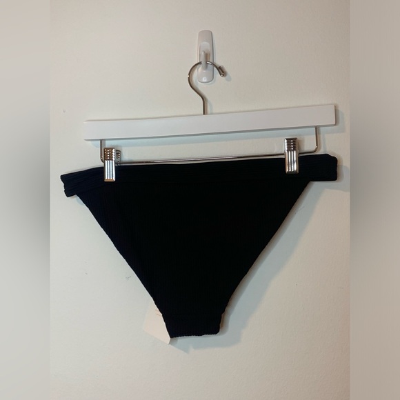 NWT ANDIE SWIM BLACK RIBBED BIKINI BOTTOM- SIZE M - Picture 2 of 2